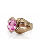 Originál Vintage 14K Produkt s Pink Gold Ametyst Ring Vintage VRC135r štýl